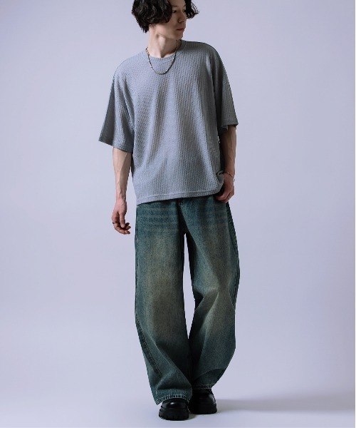 tシャツ ワッフル素材 半袖Tシャツ メンズ レディース : ZOZOTOWN