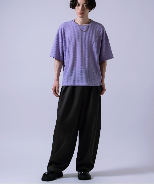 tシャツ ワッフル素材 半袖Tシャツ メンズ レディース : ZOZOTOWN 