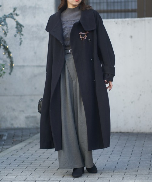 「Chico」 チェスターコート 0 ブラック レディース_画像2