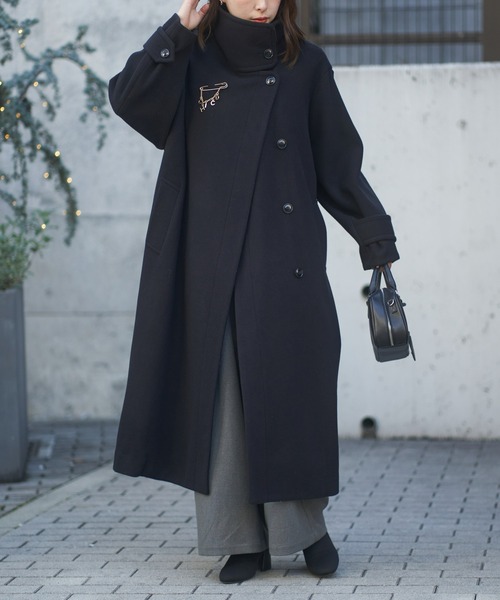 「Chico」 チェスターコート 0 ブラック レディース_画像4