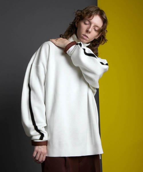 「ENDER PRODUCTS」 タートルネックニット M ブラック メンズ_画像4