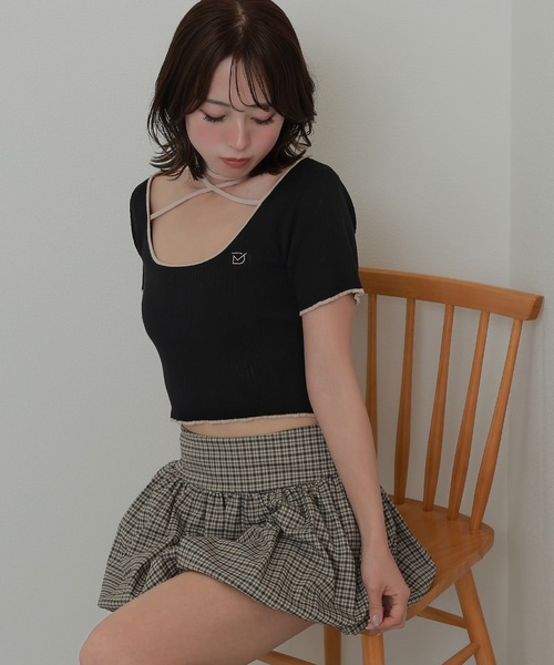 M DOLLY スカート check balloon skirt/チェックバルーンスカート