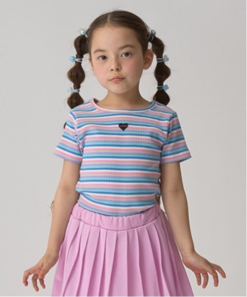 minimal（ミニマル） tシャツ ボーダーテレコT キッズ 子供服 女の子