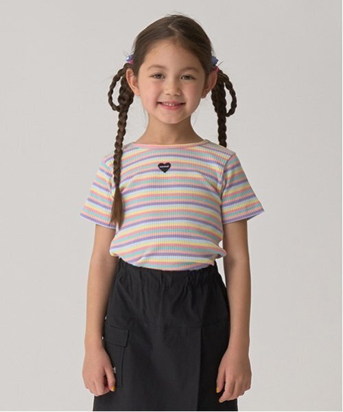minimal（ミニマル） tシャツ ボーダーテレコT キッズ 子供服 女の子