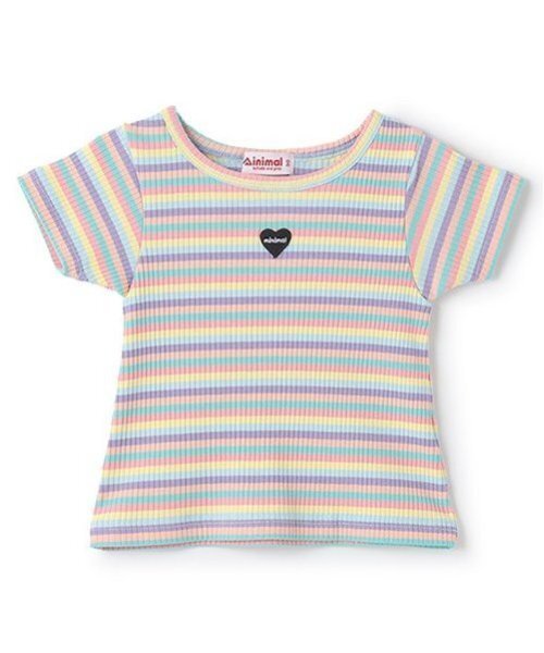 minimal（ミニマル） tシャツ ボーダーテレコT キッズ 子供服 女の子