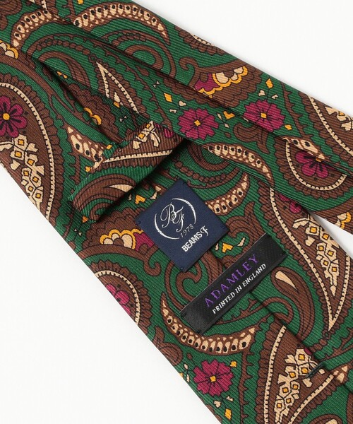 【BEAMS F】〈ADAMLEY〉 ペイズリー　プリントタイ BEAMS F（ビームスエフ）の「BEAMS F / ADAMLEY ペイズリー柄 プリント