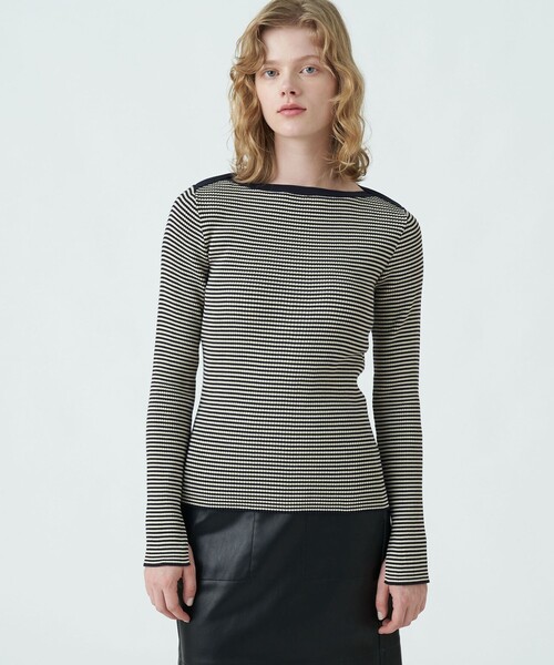 MACPHEE 長袖ニットセーター S ネイビー MACPHEE（マカフィー） 長袖ニット S ネイビー レディース : ZOZOTOWN