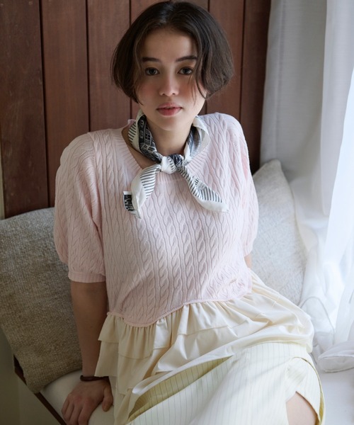 loin nuit ニット セーター cable puff frill knit / ケーブル