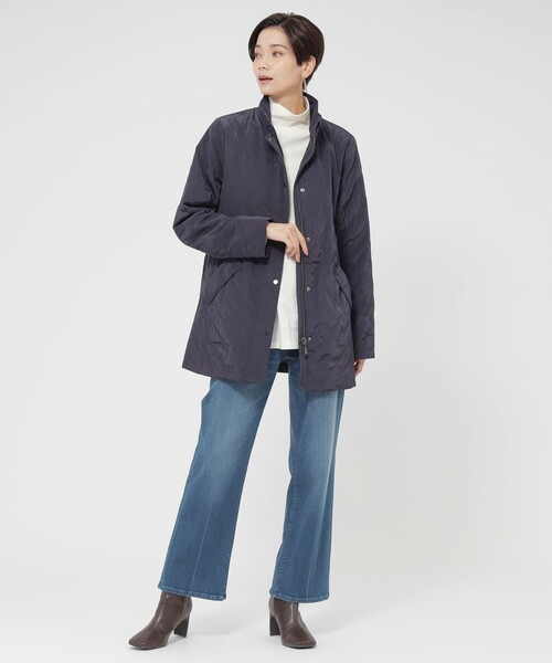 「EVEX by KRIZIA」 ノーカラーコート 46 ベージュ レディース_画像3