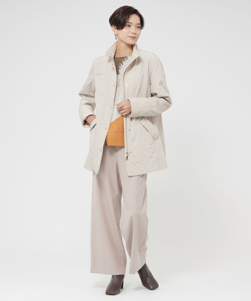 「EVEX by KRIZIA」 ノーカラーコート 46 ベージュ レディース_画像5