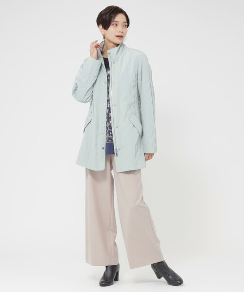 「EVEX by KRIZIA」 ノーカラーコート 46 ベージュ レディース_画像6