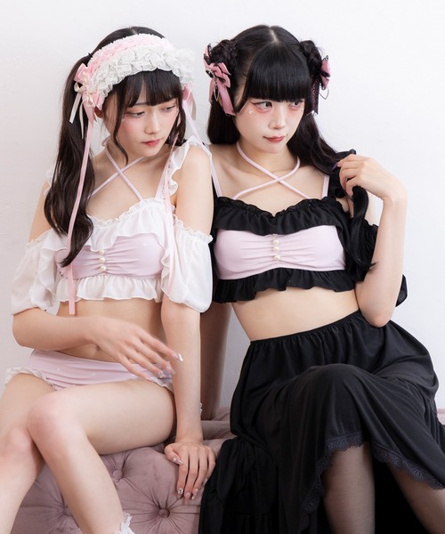 DearMyLoveハートベルトフィッシュテール6WAY水着 ピンクブラック ハートベルトフィッシュテール6WAY水着 – レディースファッション通販