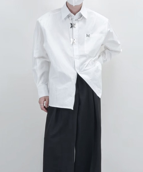 amomento オーバーサイズシャツ AMOMENTO SHEER NYLON OVERSIZED SHIRTS – KIKUNOBU