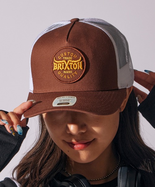 【最終お値下げ中】Hysteric トラッカーキャップ ブラウン/クリーム BRIXTON（ブリクストン） キャップ 帽子 メンズ GIBSON C NP MP