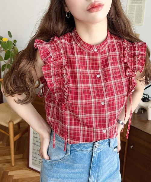 bonjourdiary 10y チェックブラウス bonjourdiary 10y チェックブラウス Bonjour Diary | Wee Mondine