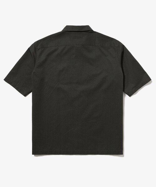 LACOSTE リラックスフィット 半袖シャツ US M LACOSTE シャツ リラックスフィット シルクブレンドオープン