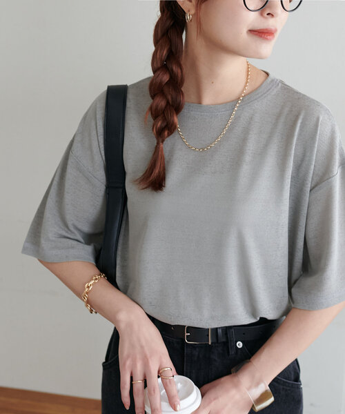 「DISCOAT」 半袖カットソー MEDIUM ピンク レディース