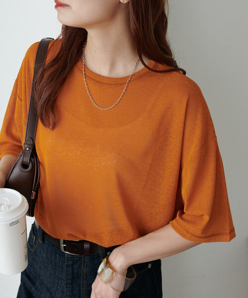 「DISCOAT」 半袖カットソー MEDIUM ピンク レディース