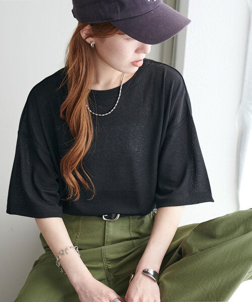「DISCOAT」 半袖カットソー MEDIUM ピンク レディース