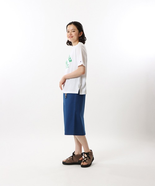 「Champion」 半袖Tシャツ MEDIUM ネイビー レディース