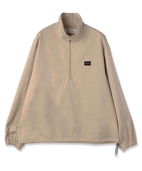Double Satin Half Zip Embroidery Patch Pullover メンズ レディース Double Satin Half Zip Embroidery Patch Pullover メンズ