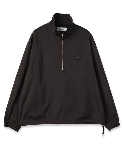 Double Satin Half Zip Embroidery Patch Pullover メンズ レディース