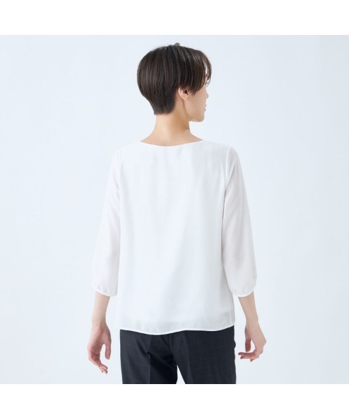 シャツ/ブラウス(長袖/七分) L'Or  Volume Gather Blouse ギャザーブラウス ネイビー|- KEY MEMORY Online Shop｜鎌倉