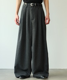 SINSS ワイドパンツ スラックス 3-Tuck wide straight slacks / 3