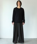ワイドパンツ スラックス 3-Tuck wid...の詳細画像2