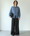 ワイドパンツ スラックス 3-Tuck wid...の詳細画像4