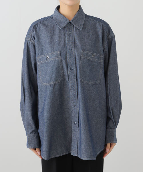 スローブイエナ　LEDENIMクロップドシャツ LE DENIMクロップドシャツ SLOBE IENA（スローブイエナ）の「LE