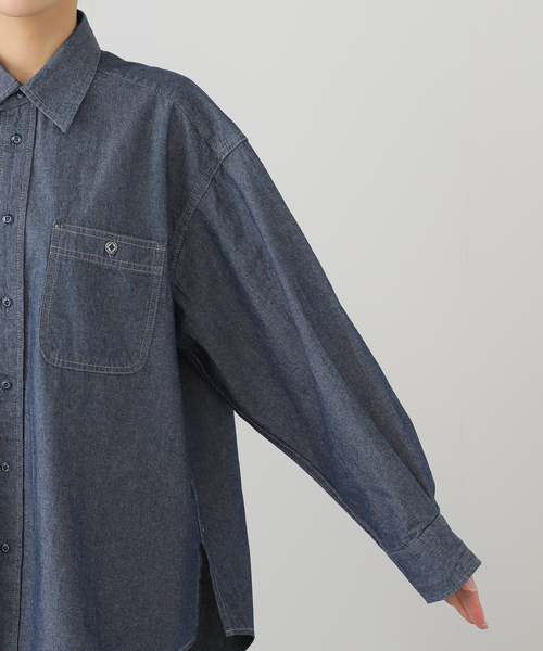 SLOBE IENA ブラウス シャツ LEDENIM ライトオーバーシャツ レディース  