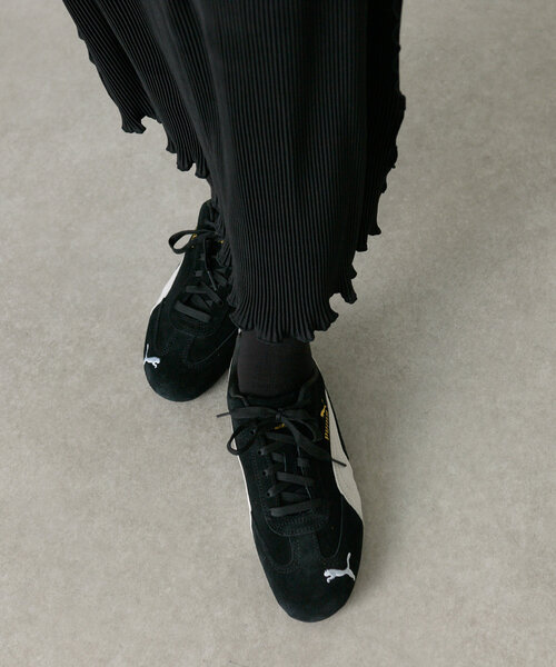 「PUMA」 ローカットスニーカー 24.5cm ブラック レディース