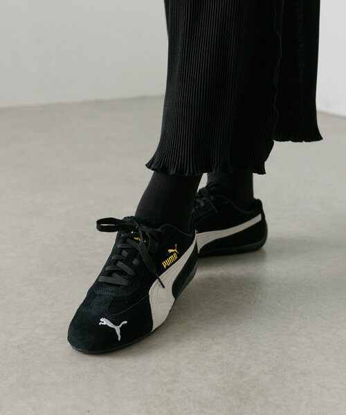 「PUMA」 ローカットスニーカー 24.5cm ブラック レディース