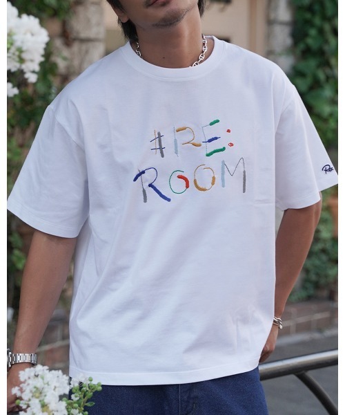 りーたむページ Re:room（リルーム） tシャツ ロゴエンブロイダリーTシャツ メンズ