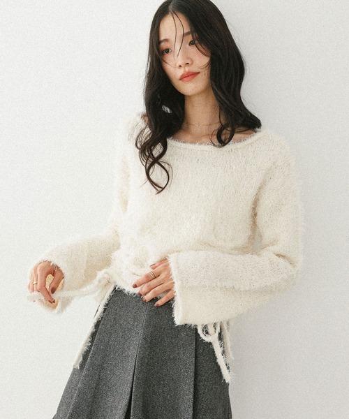 Heather（ヘザー） ニット セーター ワンショルドロストニット 599196