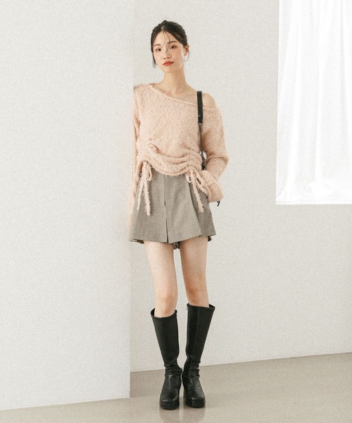 Heather（ヘザー） ニット セーター ワンショルドロストニット 599196
