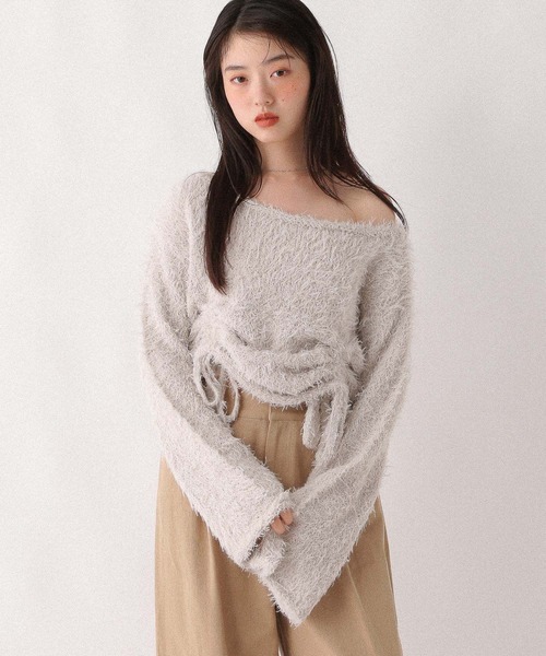 Heather（ヘザー） ニット セーター ワンショルドロストニット 599196