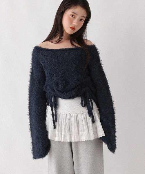 Heather（ヘザー） ニット セーター ワンショルドロストニット 599196