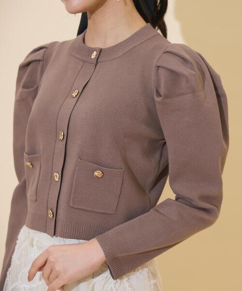 louren タックスリーブニットカーディガン WILLSELECTION（ウィルセレクション） カーディガン タックスリーブ