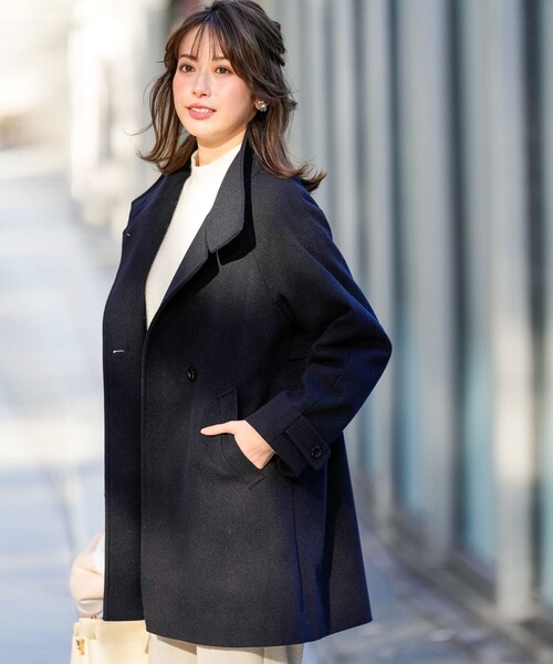 ANY SIS（エニィスィス） コート アウター ウールライクスタンドカラー