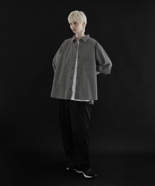 「remer」 半袖シャツ SMALL ブラック系その他 メンズ_画像7