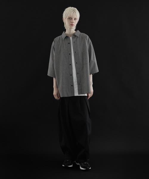 「remer」 半袖シャツ SMALL ブラック系その他 メンズ_画像8