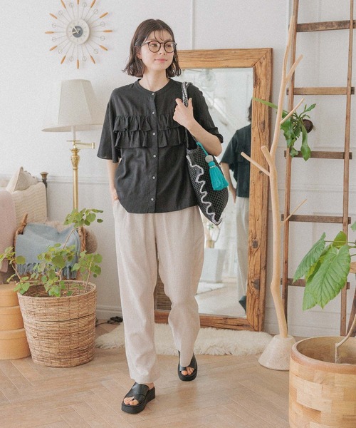 「niko and...」 半袖ブラウス LARGE オフホワイト レディース_画像7