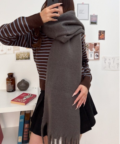 WEGO（ウィゴー） マフラー ストール WEGO/ワイドフリンジストール