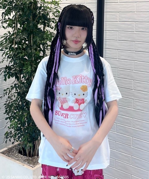 「Candy Stripper」 半袖Tシャツ「HELLO KITTYコラボ」 FREE ピンク レディース_画像7