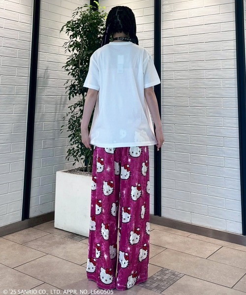 「Candy Stripper」 半袖Tシャツ「HELLO KITTYコラボ」 FREE ピンク レディース_画像8