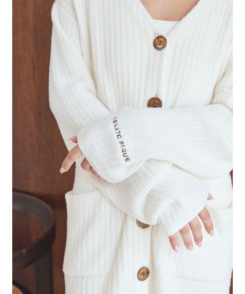 GELATO PIQUE ホワイトカーディガン gelato pique（ジェラートピケ） パジャマ ルームウェア 調温
