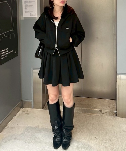 continuer de NICE CLAUP ワンピース 「上下SET」ファーパーカー