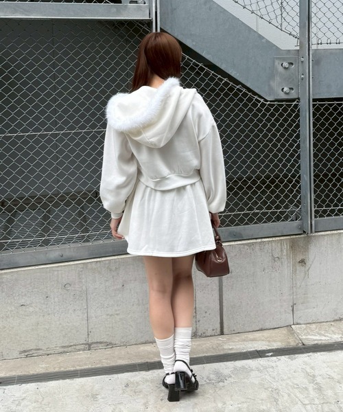 continuer de NICE CLAUP ワンピース 「上下SET」ファーパーカー